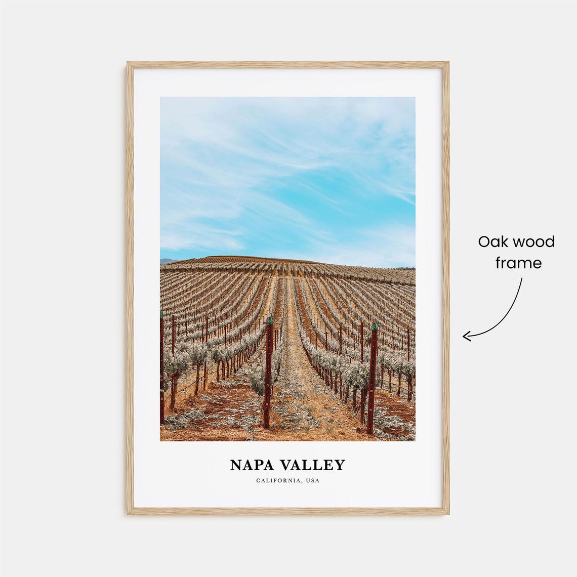 Napa Valley California Rolling Vineyard Rows Photo Travel Poster - Image 3