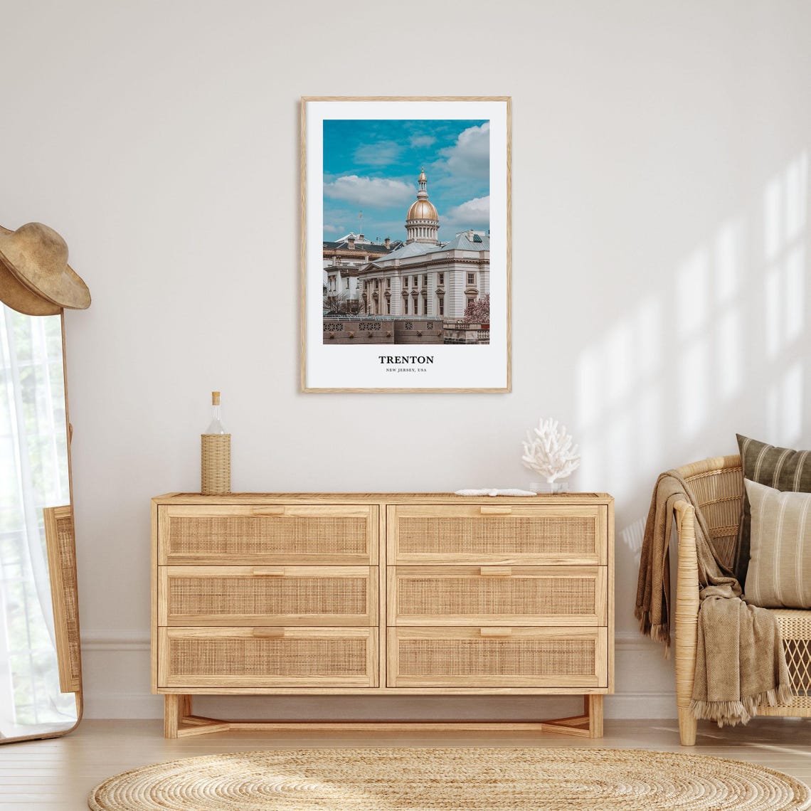 Trenton Print Trenton Photo Poster Trenton Travel Wall Art Trenton Map Print Trenton Photography Trenton Wall Dcor New Jersey Usa - Image 2