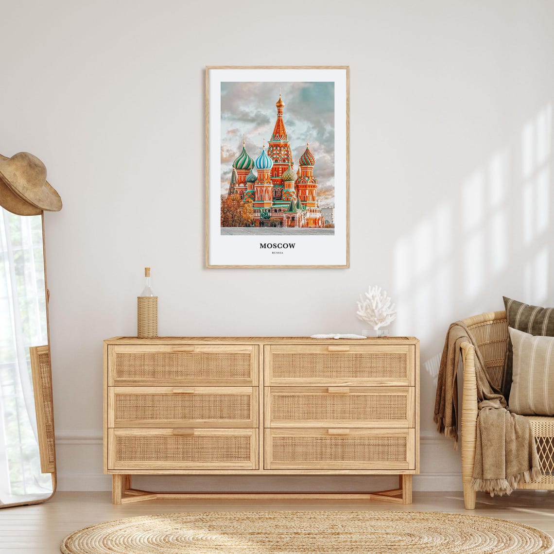 Moscow Print Russia No 1 Moscow Photo Poster Moscow Travel Wall Art Moscow Map Print Moscow Photography Print Moscow Wall Dcor - Image 2