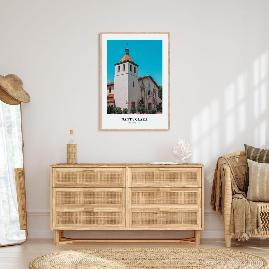 Santa Clara California Historic Mission Church Travel Photo Poster - Image 2