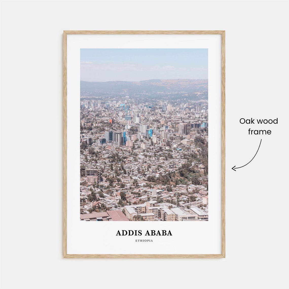 Addis Ababa Ethiopia Capital Cityscape Hillside Panorama Poster - Image 3