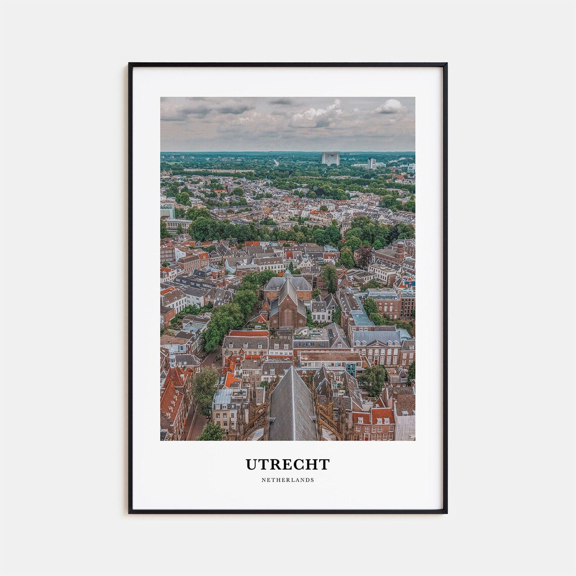 Utrecht Aerial Old Town Church Towers Netherlands City Poster