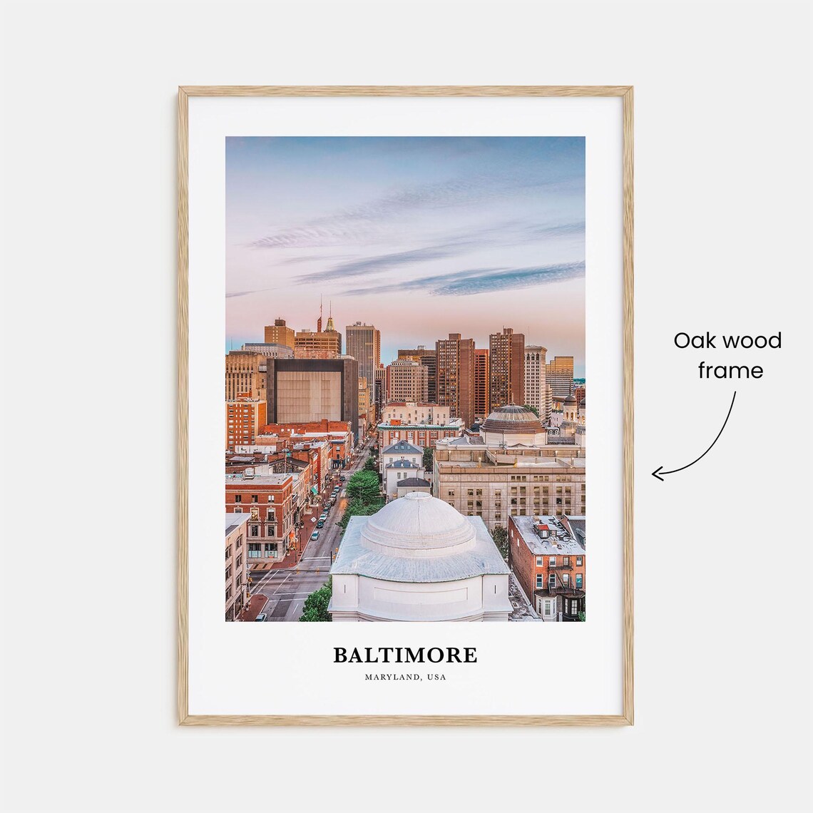 Baltimore Maryland USA City Skyline At Sunset Photo Art Poster - Image 3