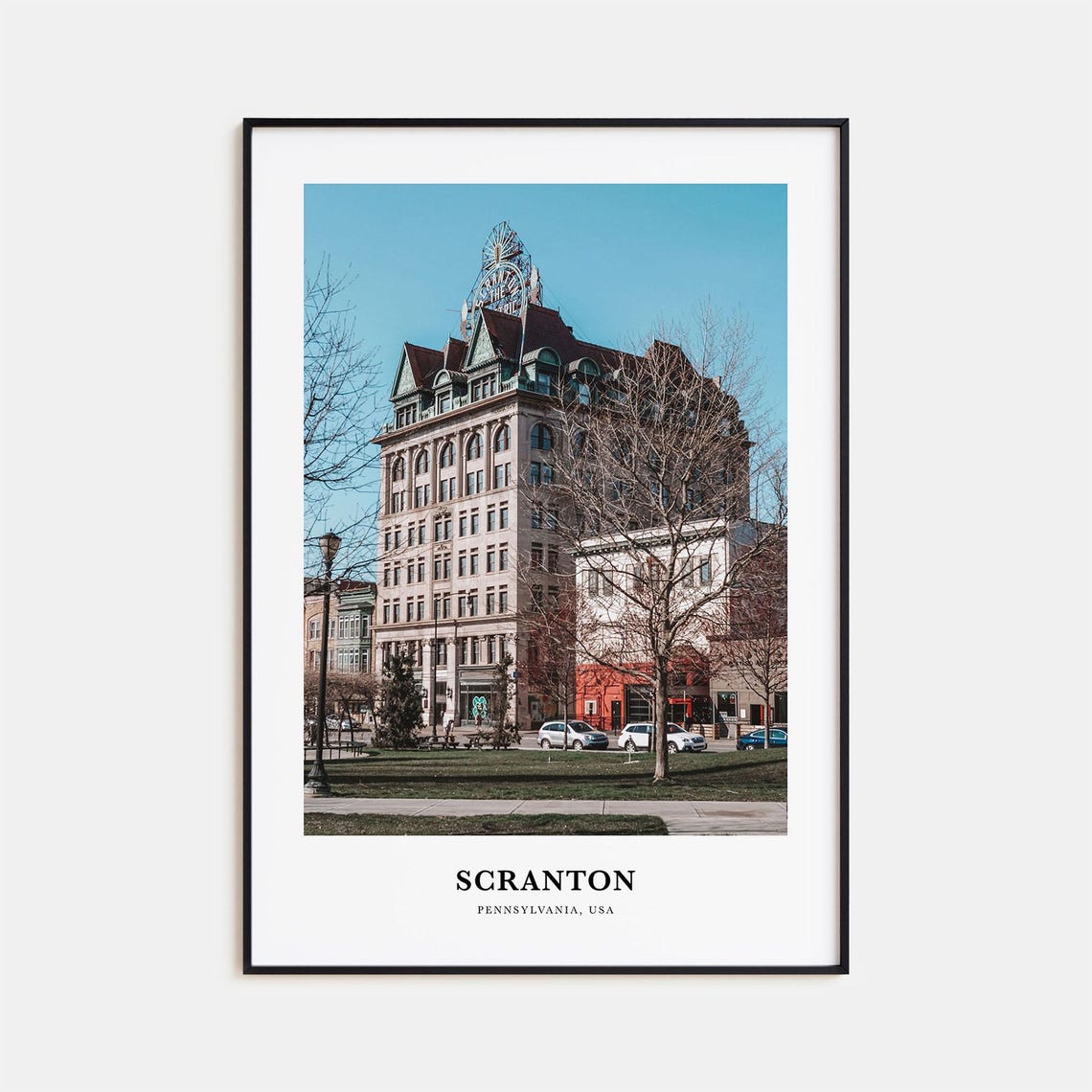 Scranton Pennsylvania Historic Downtown Building Street Photo Poster