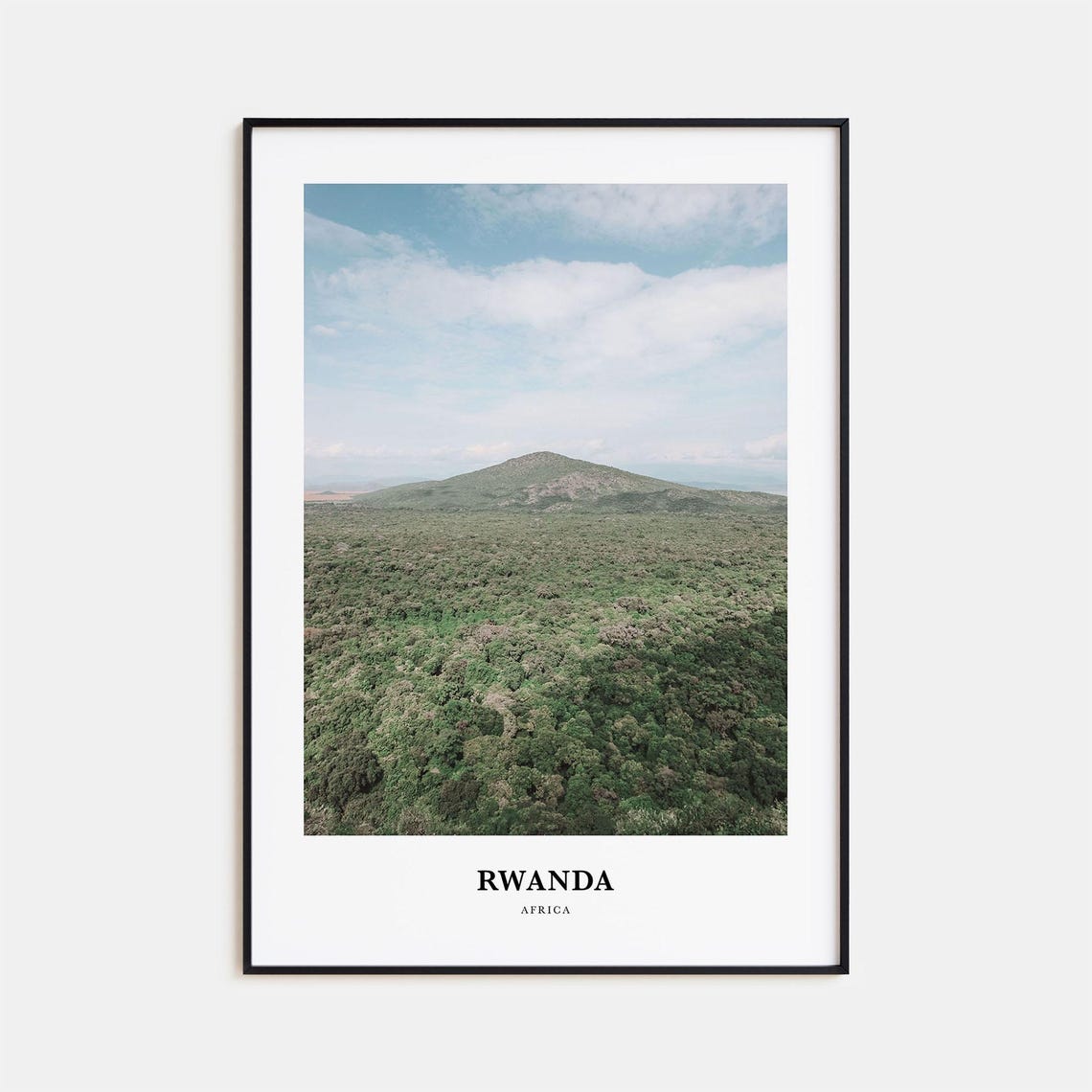 Rwanda Africa Lush Green Forest With Mountain View Photo Poster
