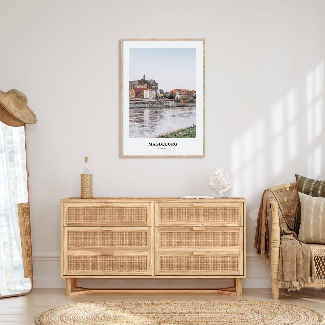 Magdeburg Germany Cathedral River Elbe Historic Old Town Travel Poster - Image 2