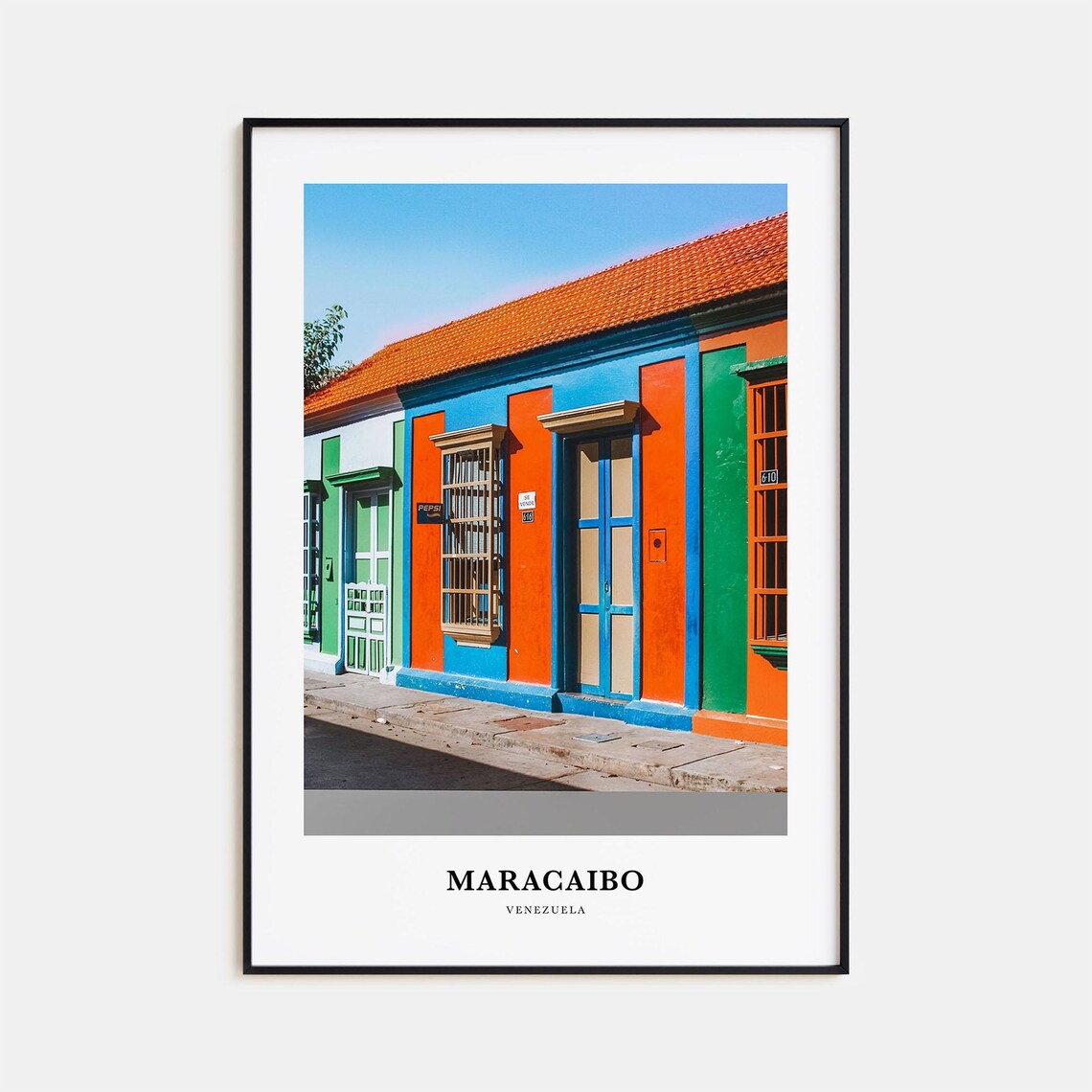 Maracaibo Travel Poster, Venezuela Map Print