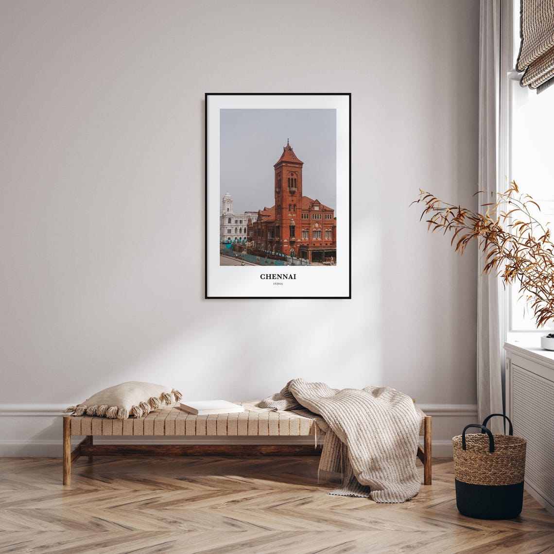 Chennai India Colonial Red Brick Tower Landmark Photo Poster - Image 3