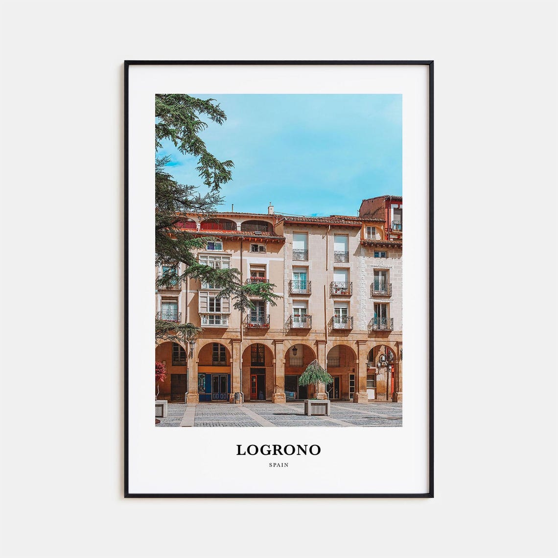 Logrono Spain Historic Plaza Arcade Architecture Photo Poster