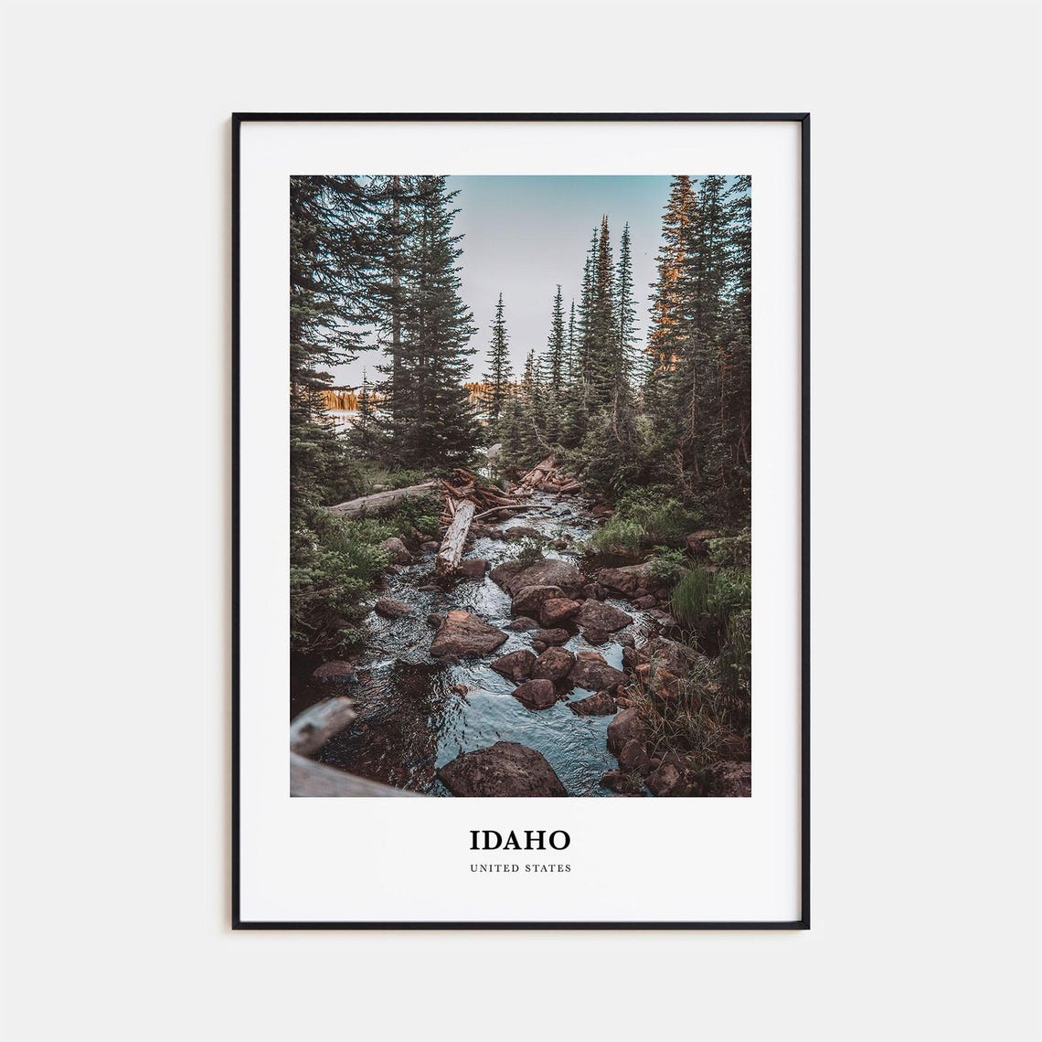 Idaho Print No 1 Idaho Photo Poster Idaho Travel Wall Art Idaho Map Print Idaho Photography Print Idaho Wall Dcor United States