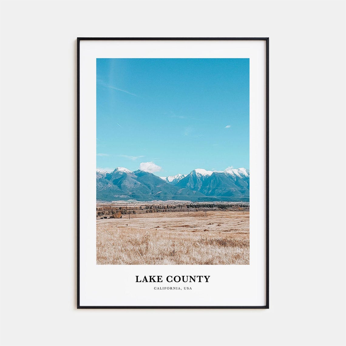 Lake County Print Lake County Photo Poster Lake County Travel Wall Art Lake County Map Print Lake County Photography California Usa