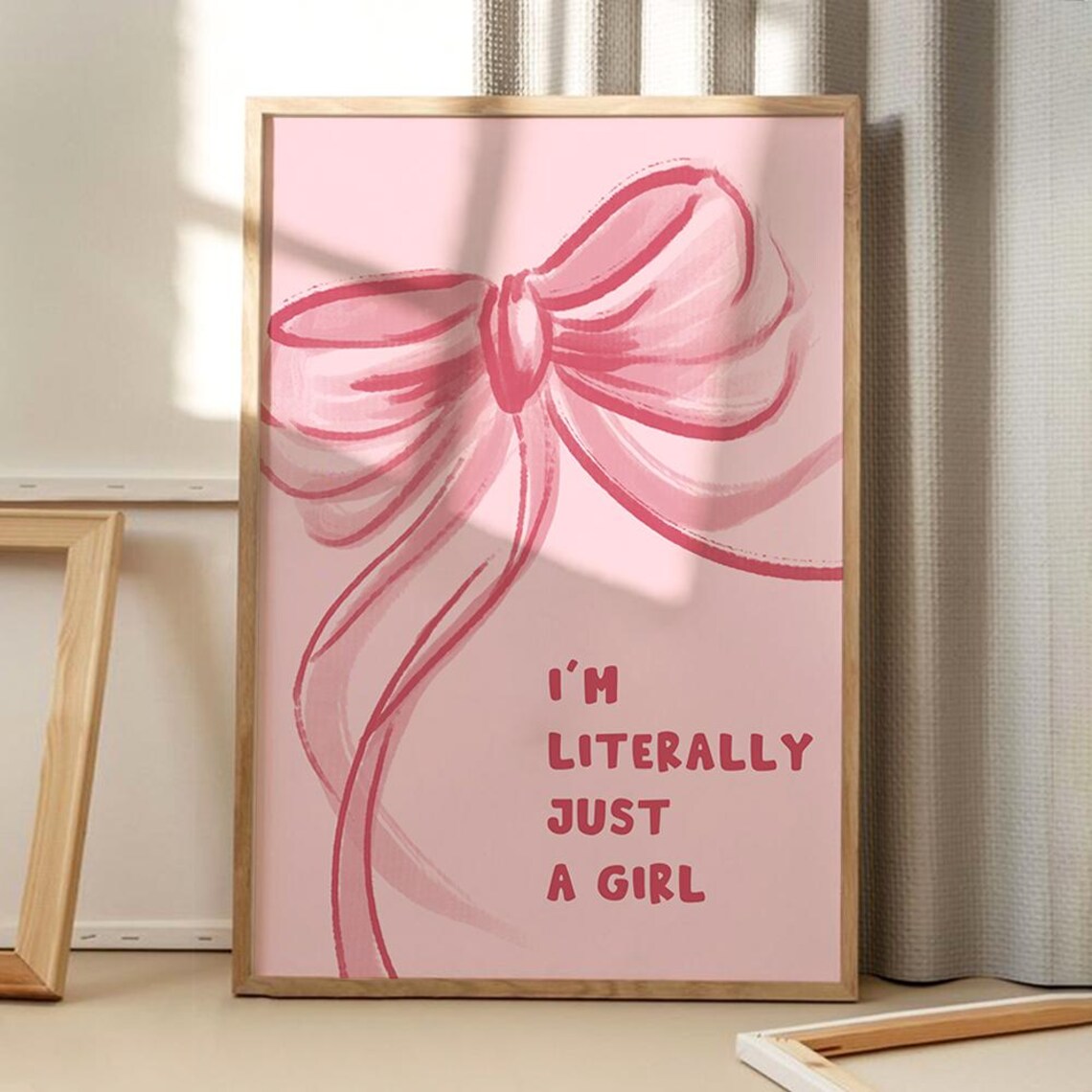 I'm Literally Just A Girl Retro Apartment Art Print