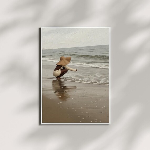 Ocean Beach Woman Art Print