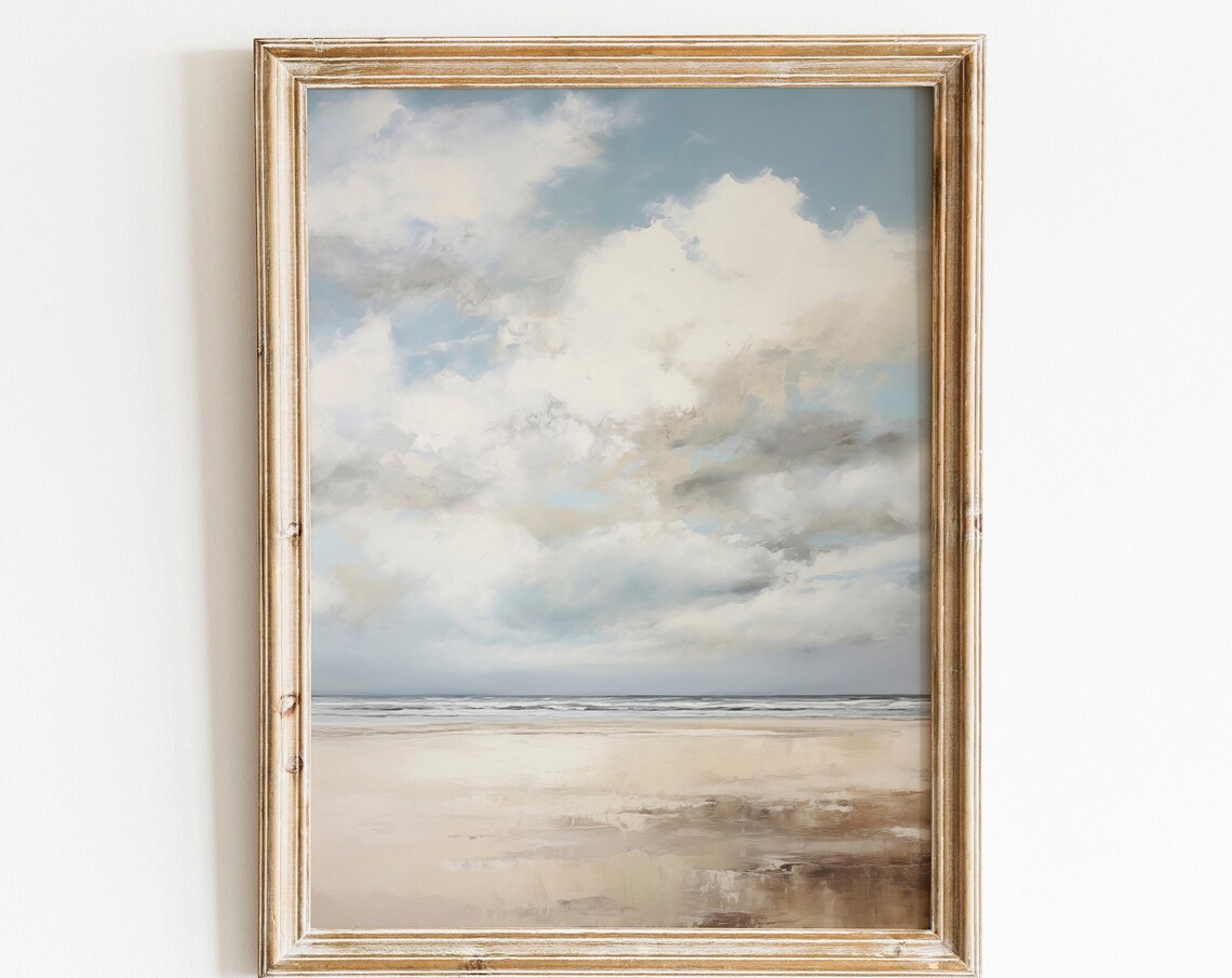 Vintage Dark Ocean Print, Moody Coastal Landscape - Image 3