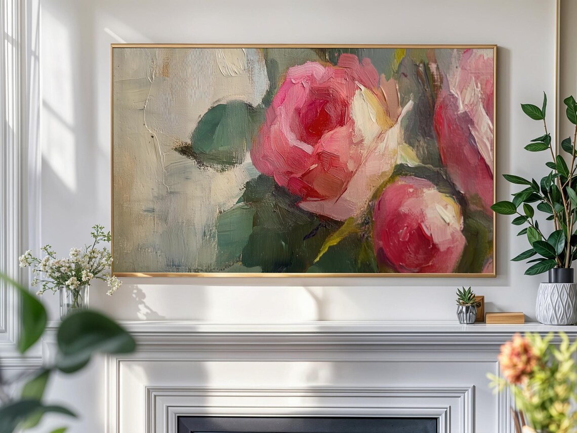 Pink Roses for Valentine's Day, Floral Art Print - Image 4