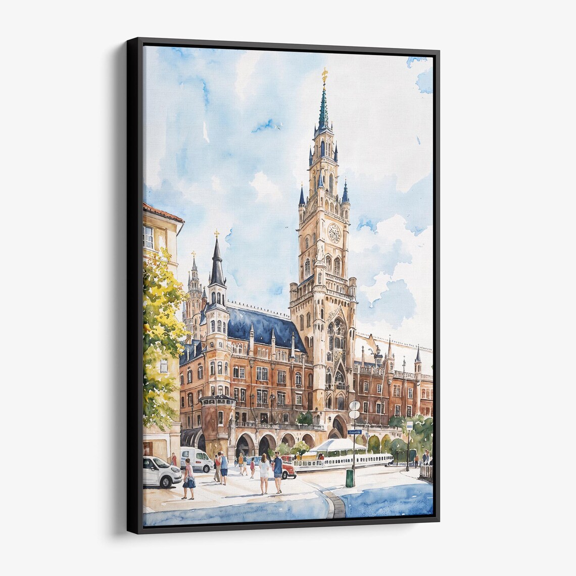 Munich Marienplatz Charming Cityscape Art Print