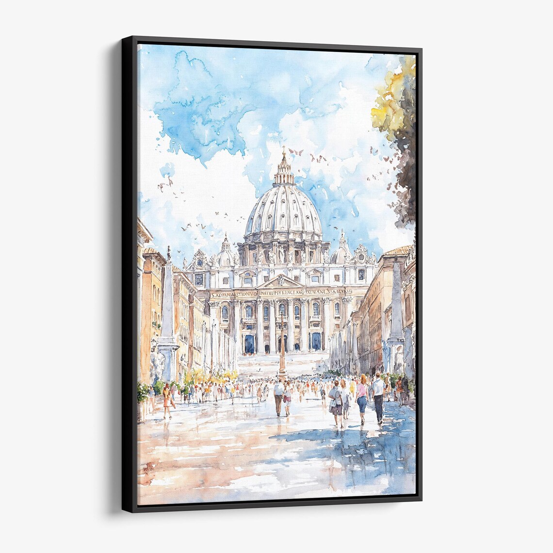 Vatican Watercolor Architecture Art Print