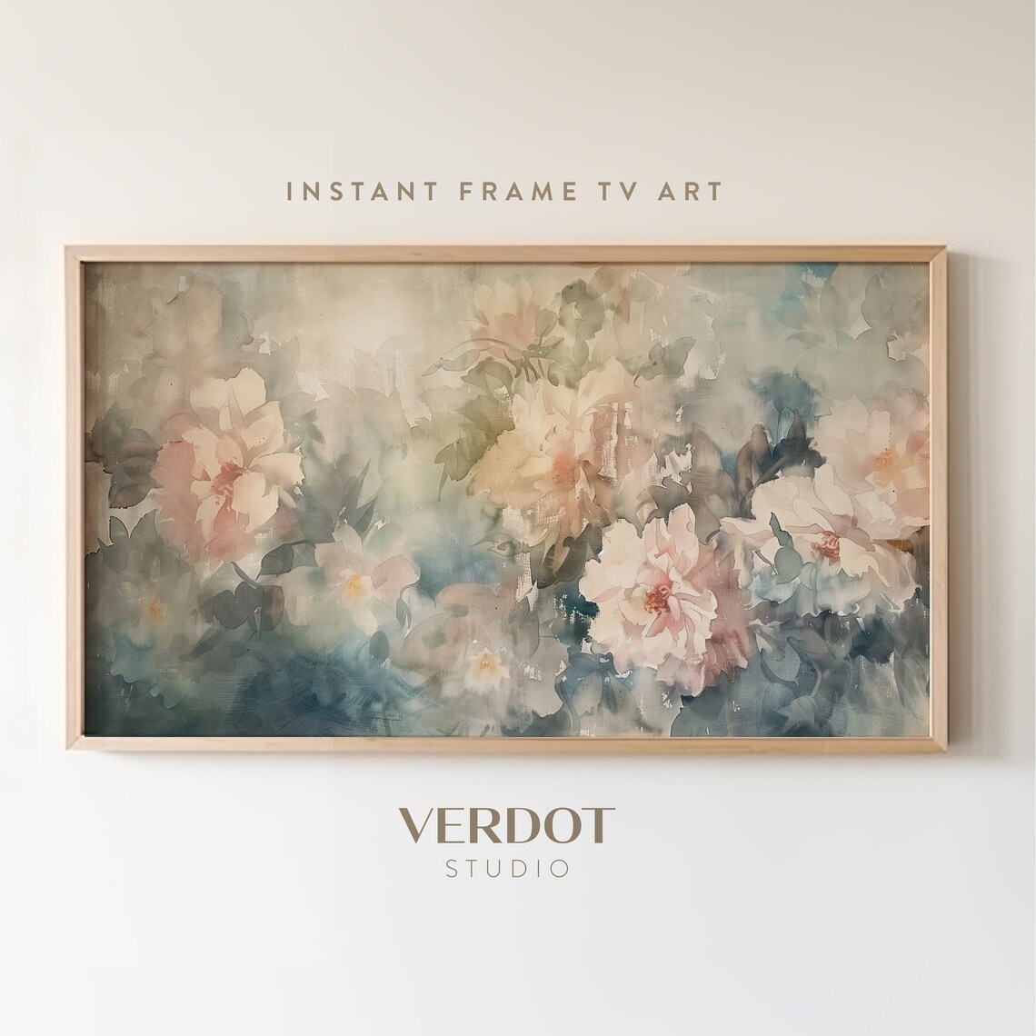 Spring Flower Painting Art Print, Vintage Floral