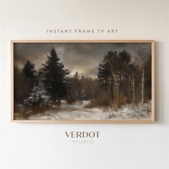 Vintage Northern Winter Landscape Art Print