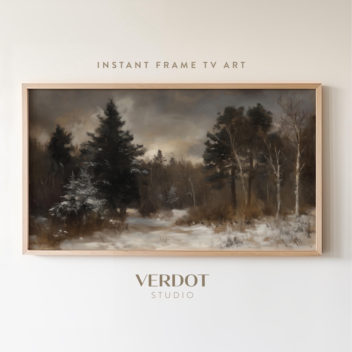 Vintage Northern Winter Landscape Art Print