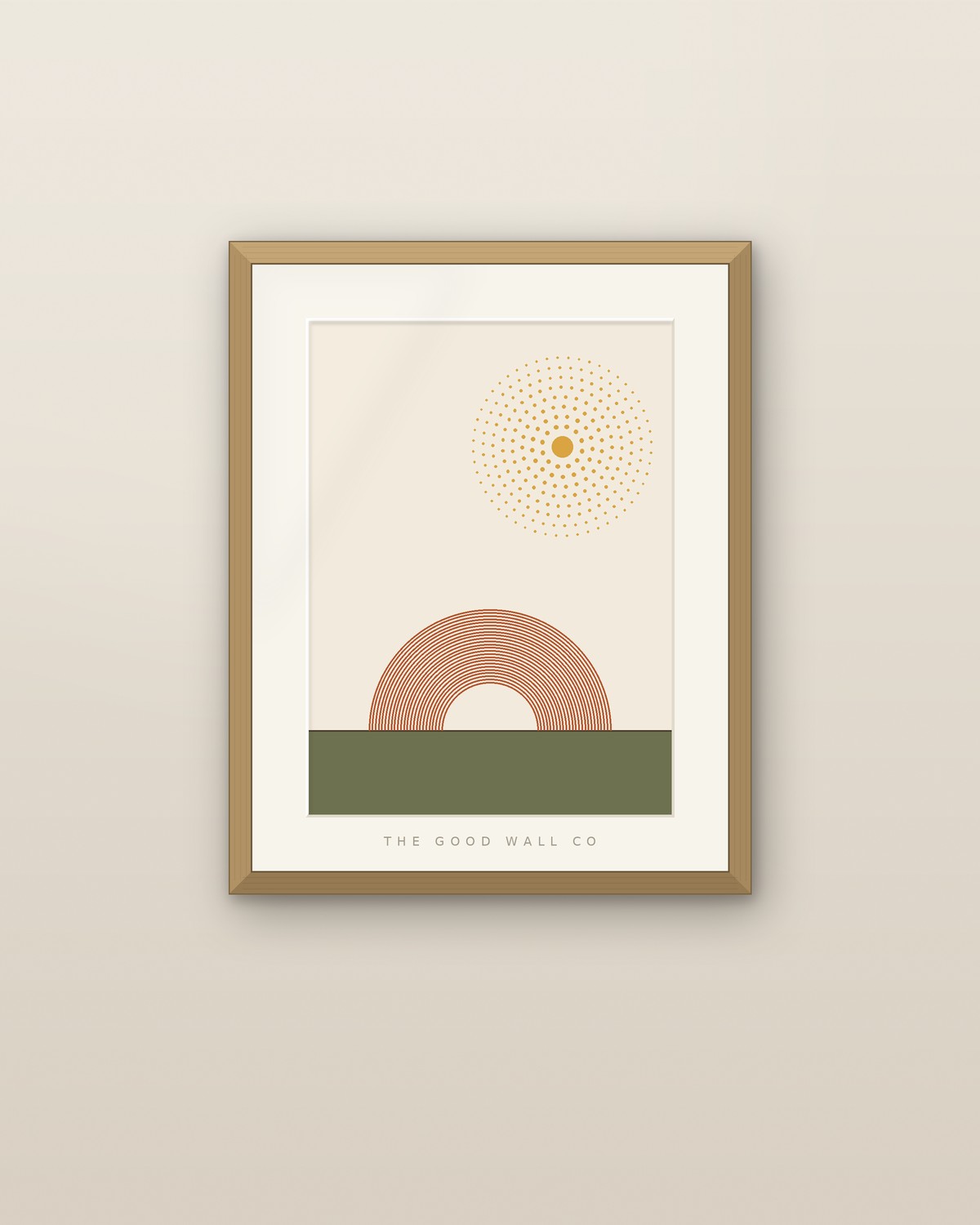 Framed The Good Wall Co poster on a wall